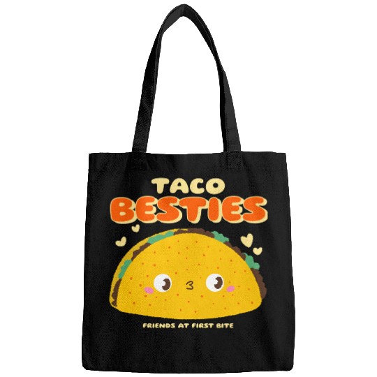 Cute "Taco Besties" Graphic Bags