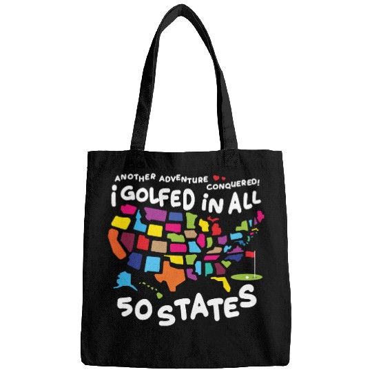 I Golfed in all 50 States USA Map Golf Bucket List Bags