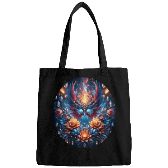 Phoenix Rebirth in Cosmic Bloom Bags