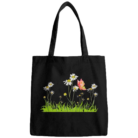 Wild flowers with butterfly Bags