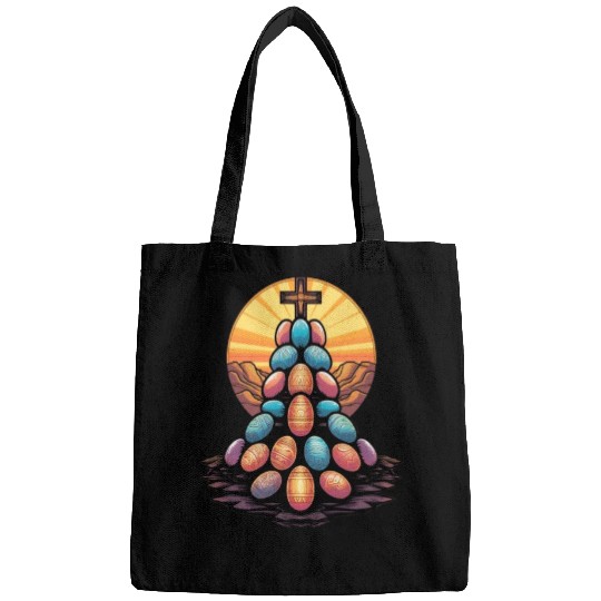 Christian Easter Day Cross Easter Egg Hunt Bags