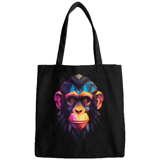 Geometric Style Chimpanzee Bags