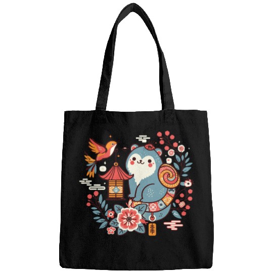 Whimsical Dog and Bird Bags