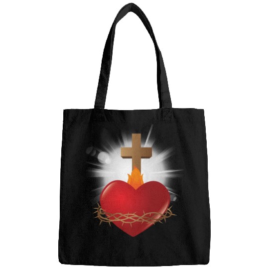 sacred heart of jesus Bags