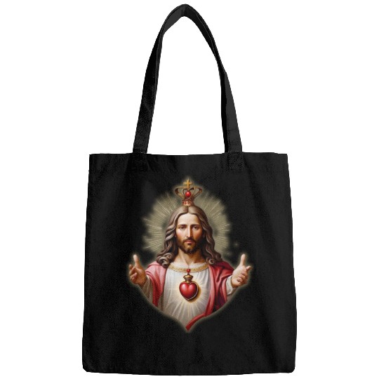 sacred heart of jesus Bags