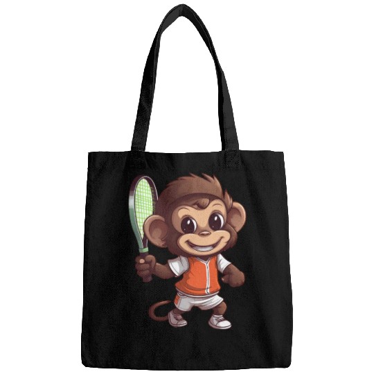 Monkeys in Tennis and Badminton Duel - Hilarious Bags