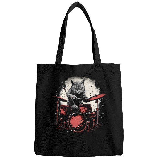Paws and Percussion Cat Drummer,cats lovers Bags