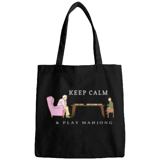 Keep Calm and Play Mahjong - Grandpa Grandson Bags