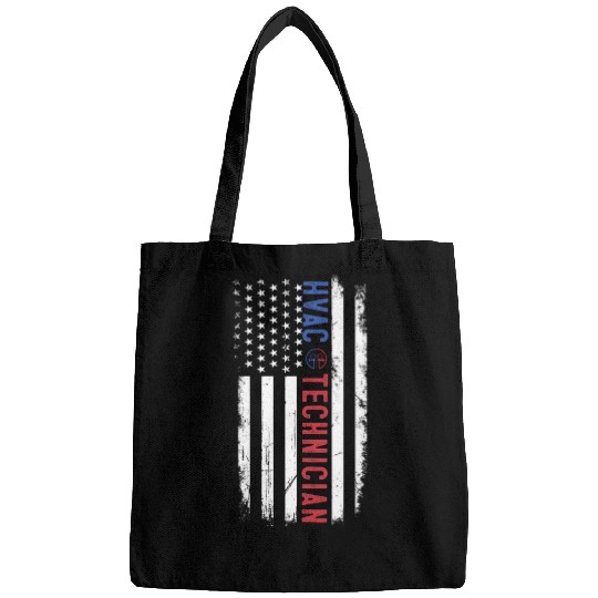 HVAC Technician US American Flag HVAC Mechanic Bags