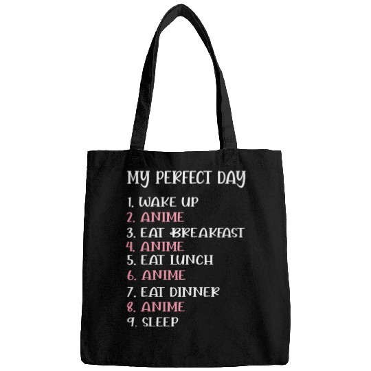 wakeup anime breakfast repeat Bags