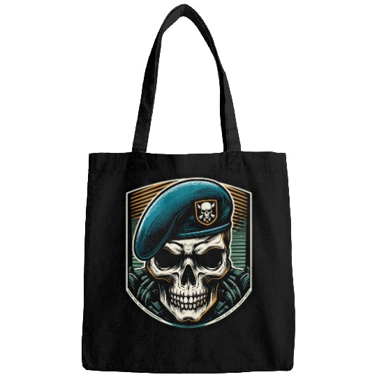 Beret Skull Military Emblem Bags
