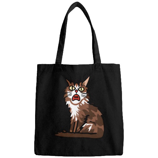 Maine Cat - Grumpy or Surprised Expression Bags