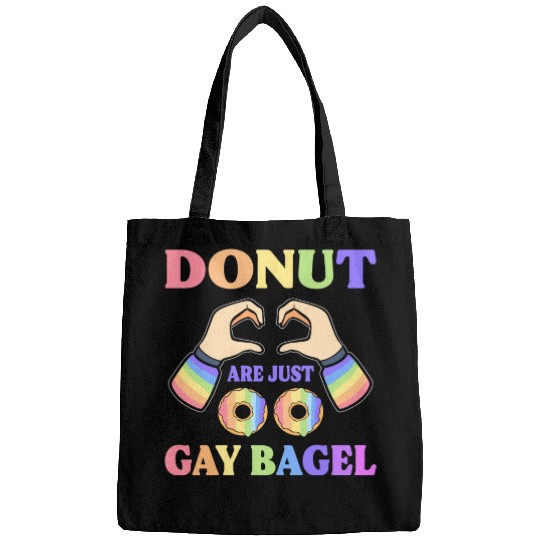 Donuts Are Just Gay Bagel LGBT Bags