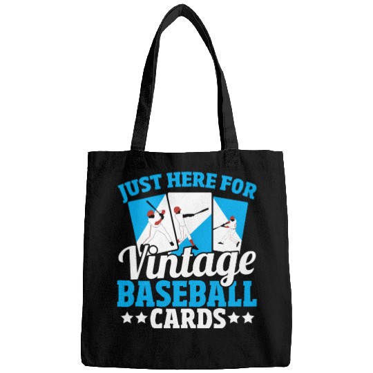 Just Here For Vintage Baseball Cards Baseball Bags