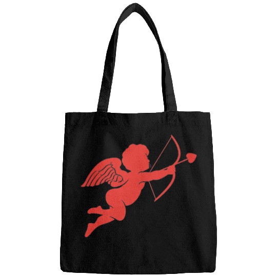 A cupid angel with a bow and arrow Bags