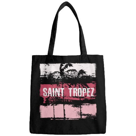 Saint Tropez Vacation Souvenir Abstract Artistic Bags