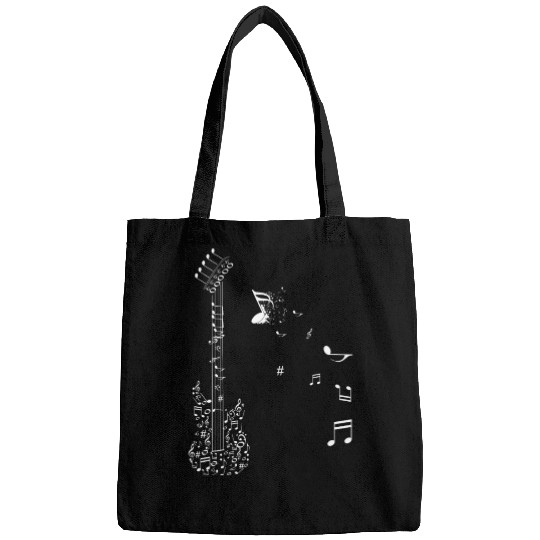 Electric Guitar in Music note for band guitarist Bags