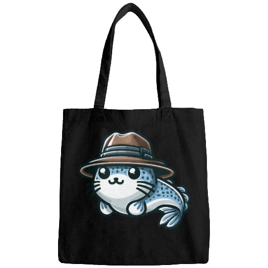 Stylish Catfish with Hat Bags