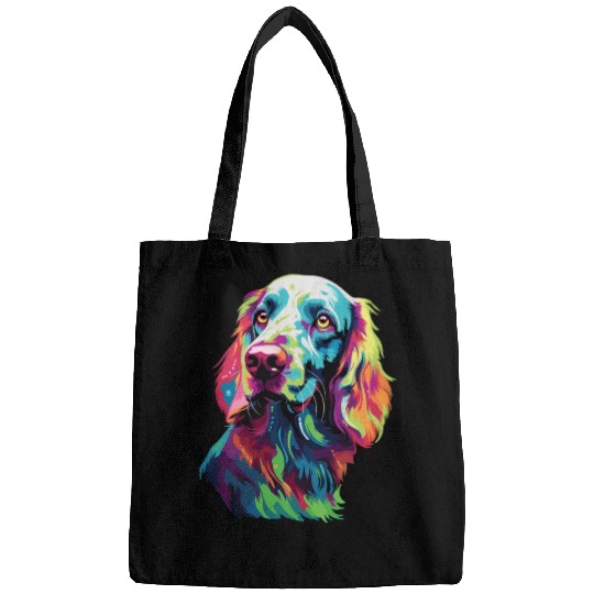 Watercolor Colorful English Setter Bags