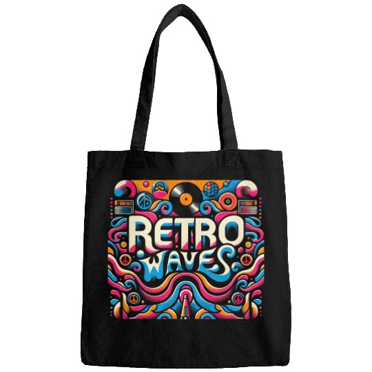 Retro Waves Aesthetic Bags