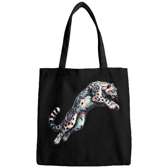 Snow Leopard Leopard White Leopard Bags