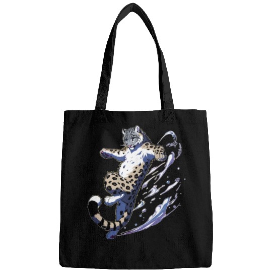 Snow Leopard Leopard White Leopard Bags