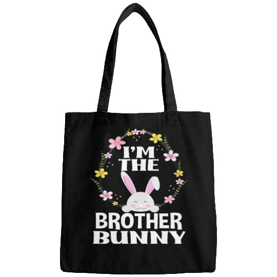 I Am Brother Easter Bunny Flower Wreath Easter Bags