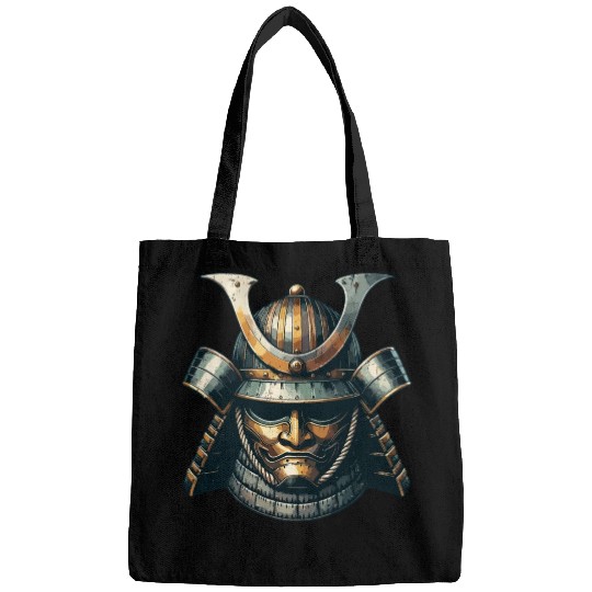 Stylized Samurai Helmet Bags