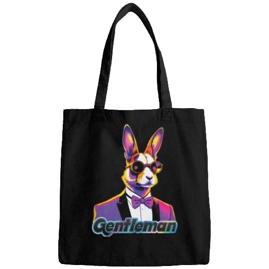 Pop Art Playboy Rabbit Gentleman Cyberpunk Bunny Bags