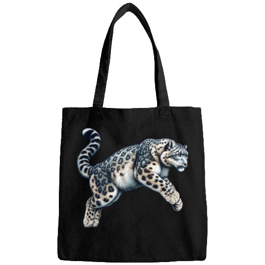 Snow Leopard Leopard White Leopard Bags