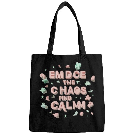 Embrace typography design Bags