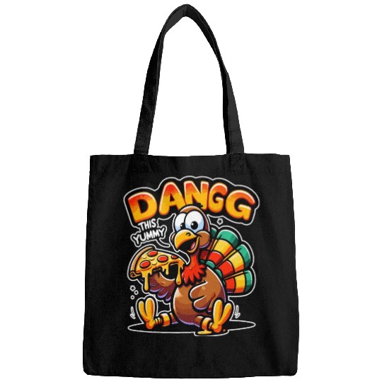 Dangg This Yummy, Cartoon Turkey Pizza Bags