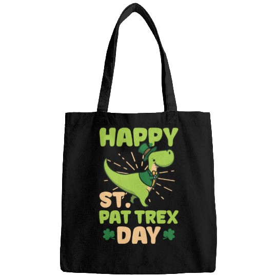 Funny St Patricks Day Happy St. Pat T-Rex Day Bags
