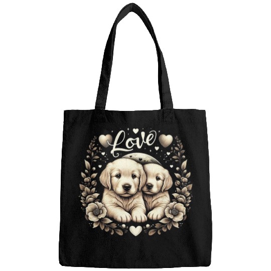 golden retriever dogs Bags
