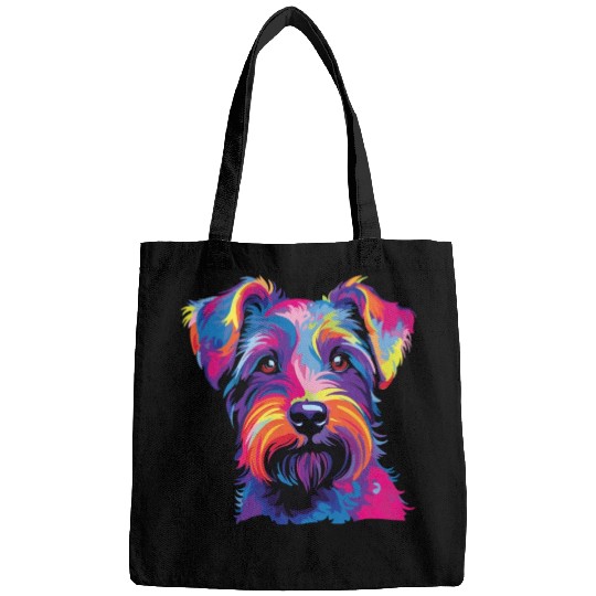 Watercolor Colorful Tschechischer Terrier Bags