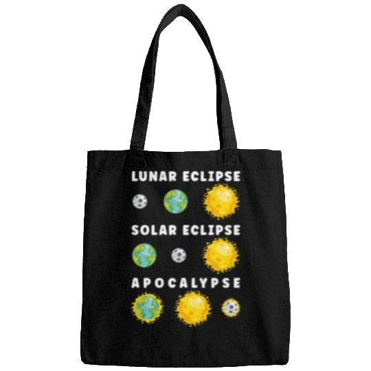 Funny Lunar Solar Eclipse Apocalypse Astronomy Bags