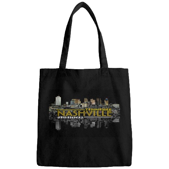 Nashville Tennessee Neon Glow Reflective Skyline Bags