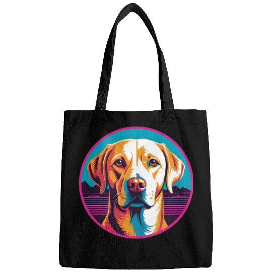 Synthwave Labrador Retriever 2 Bags