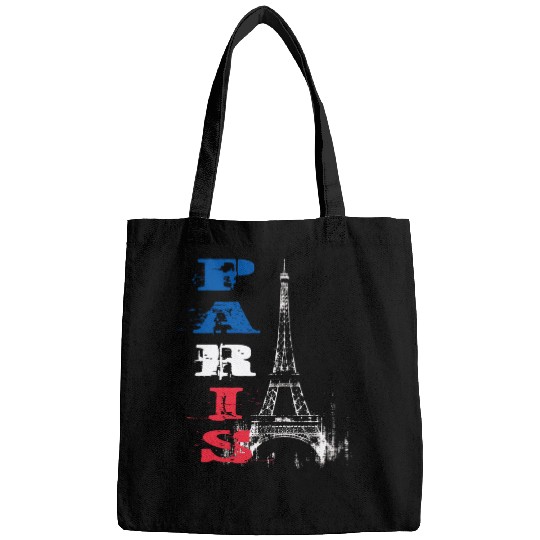Eiffel Tower Grunge Silhouette Bags