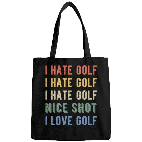 Funny Golfer - I Hate Golf I Bags