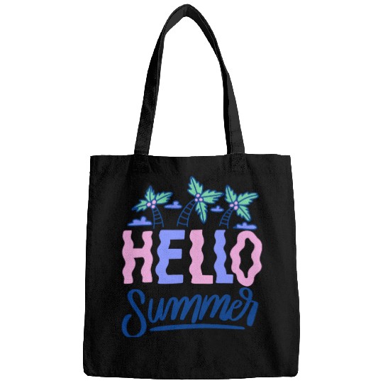Hello Summer Palm Trees Bags