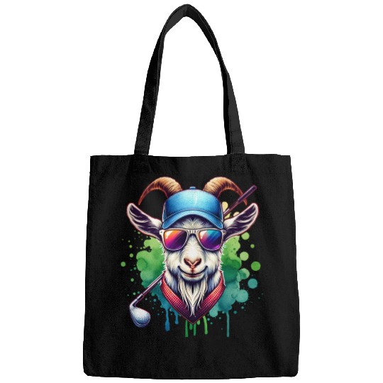 Goat Golfer Golf Course Dog Owner Bags