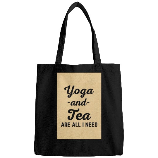 I Need Yoga And Tea Funny Sarcatic Exercise Quote Bags