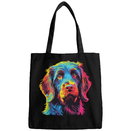 Watercolor Colorful Griffon Korthals Bags