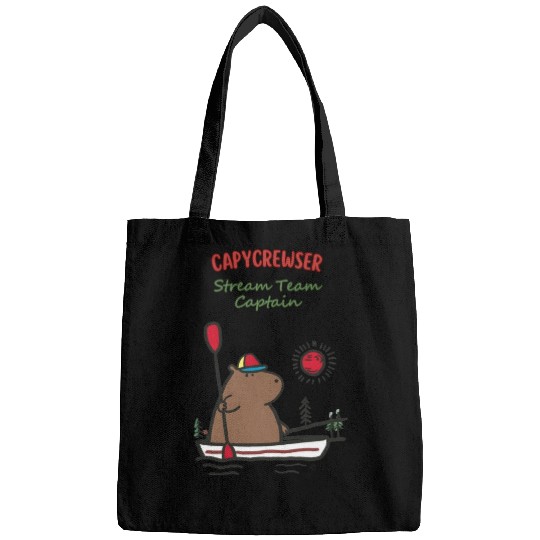 Captain Capy: Nautical Capybara Canoe Adventure Bags