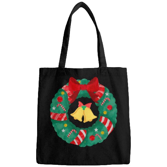 Christmas Wreath with Bells Bags