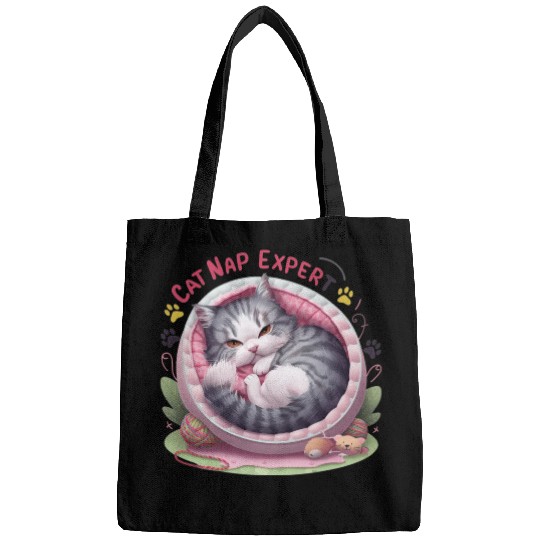 Cat Nap Expert - Funny Cat Outfit! Bags
