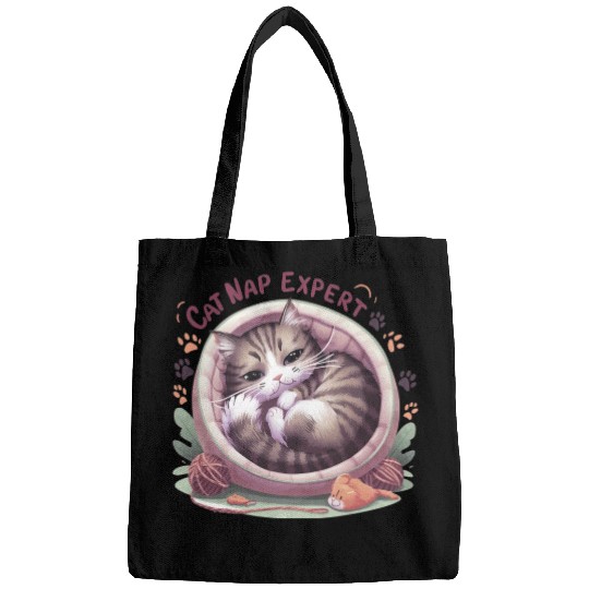Cat Nap Expert - Funny Cat Outfit! Bags