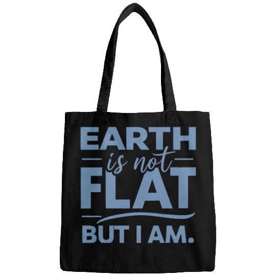 Flat Earth Satire Ironic Jokes Bags