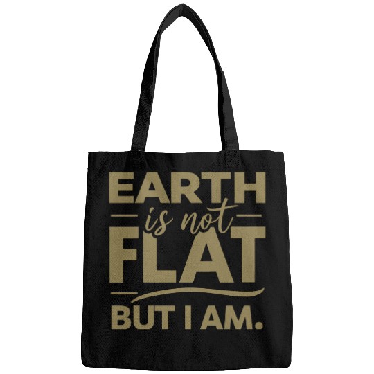 Flat Earth Satire Ironic Jokes Bags